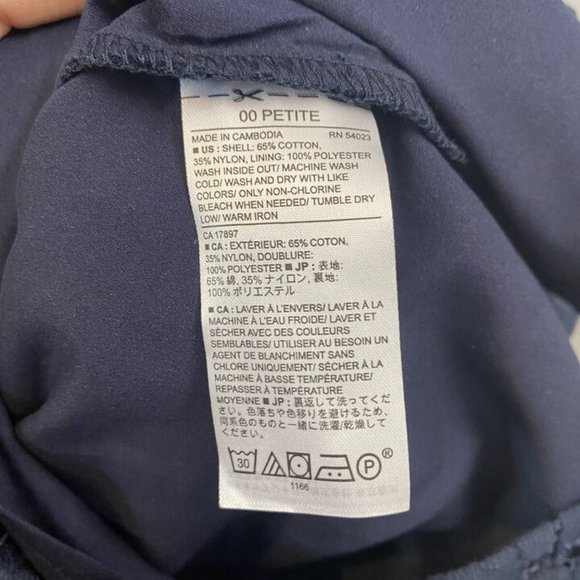 Banana Republic Factory Lace Sheath Dress Navy Size 00P Cap Sleeves NWT $100 - Picture 6 of 8